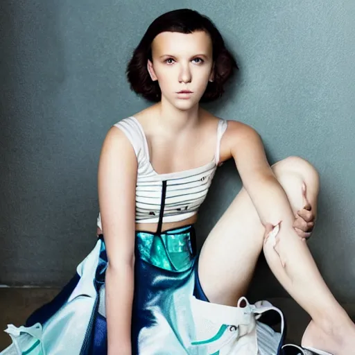 Image similar to photoshoot of Millie Bobby Brown