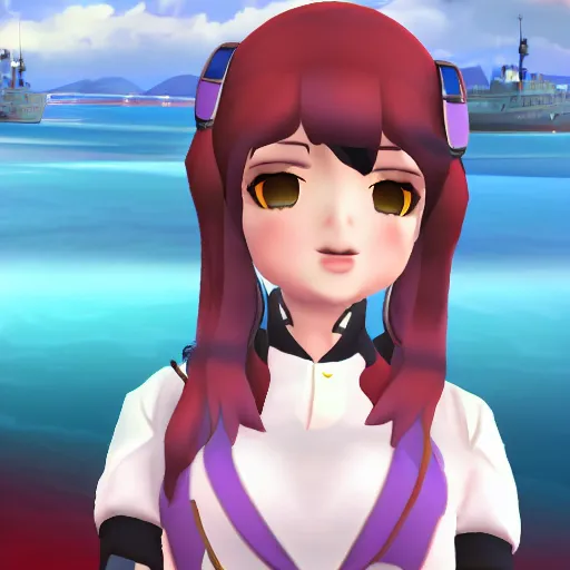 Prompt: A detailed portrait of Northern Princess from Kantai Collection in vrchat. Cute screenshot from a public lobby.