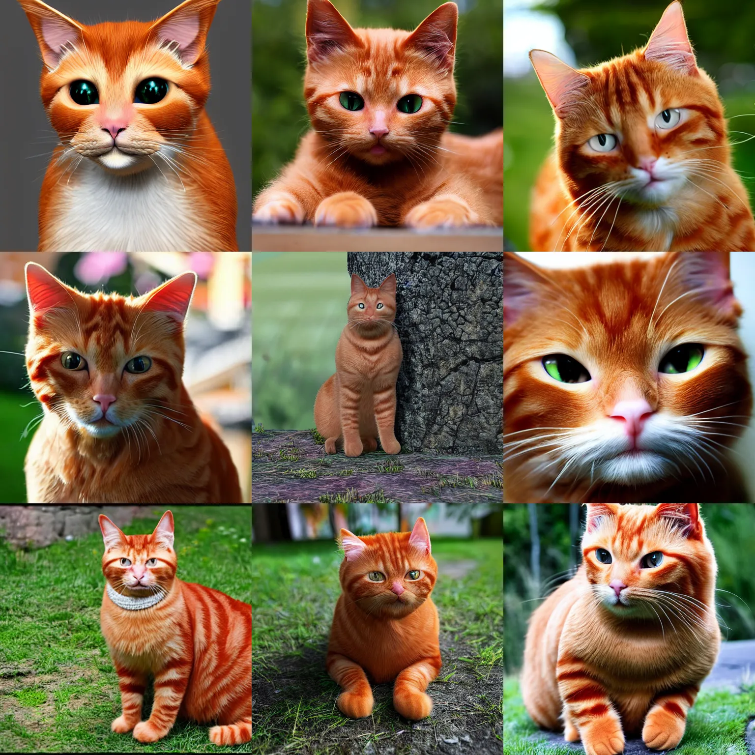 Prompt: unreal engine of a ginger cat