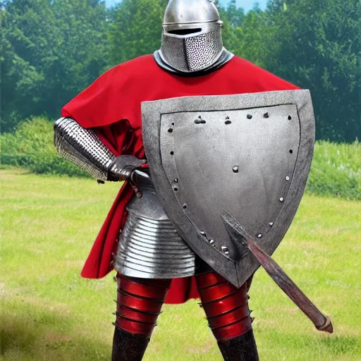 Image similar to medieval knight with ham armor