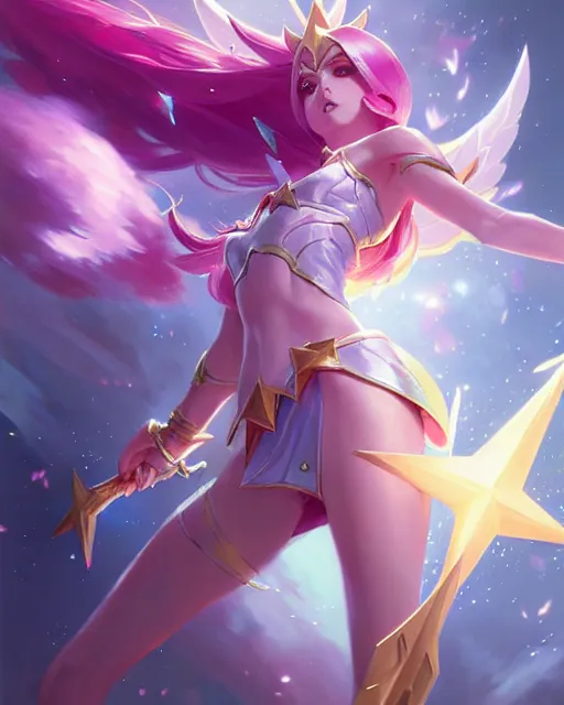 Prompt: star guardian from league of legends, character portrait, ultra realistic, concept art, intricate details, highly detailed by greg rutkowski, gaston bussiere, craig mullins, simon bisley