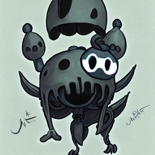 Image similar to Jake the Dog as a Hollow Knight boss, 2D art, trending on artstation, concept art