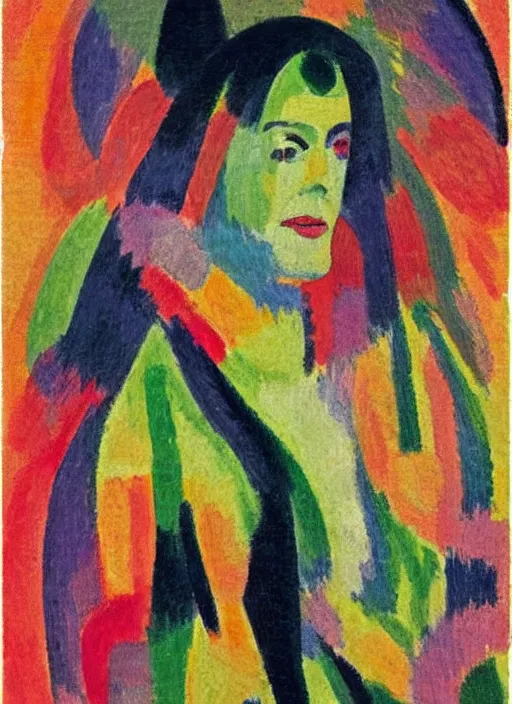 Prompt: an extreme close - up abstract portrait of a lady enshrouded in an impressionist representation of mother nature and the meaning of life by sonia delaunay and igor scherbakov, abstract colorful lake garden at night, thick visible brush strokes, figure painting by anthony cudahy and rae klein, vintage postcard illustration, minimalist cover art by mitchell hooks