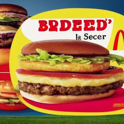 Image similar to advertisement for mcdonald's new feet burger