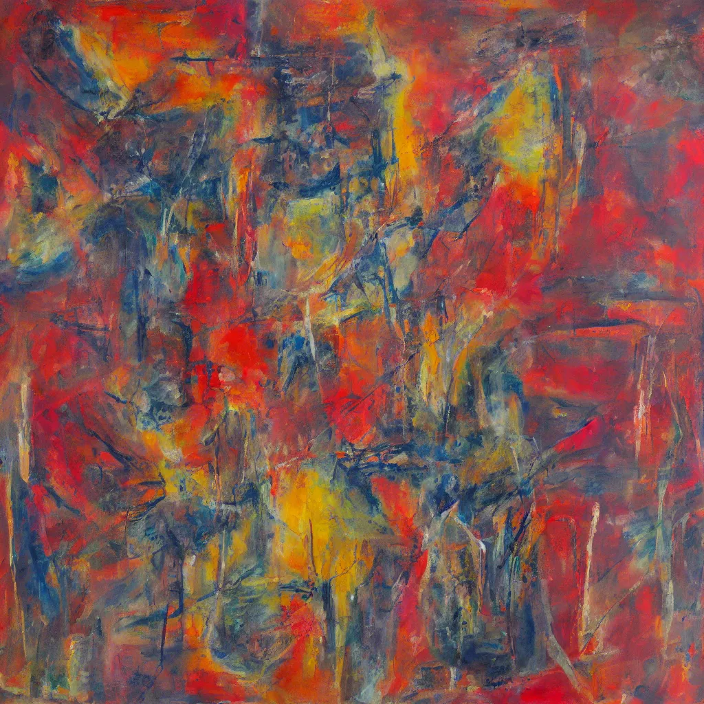 Prompt: sexagesimal exception fault, abstract expressionism, oil on canvas,