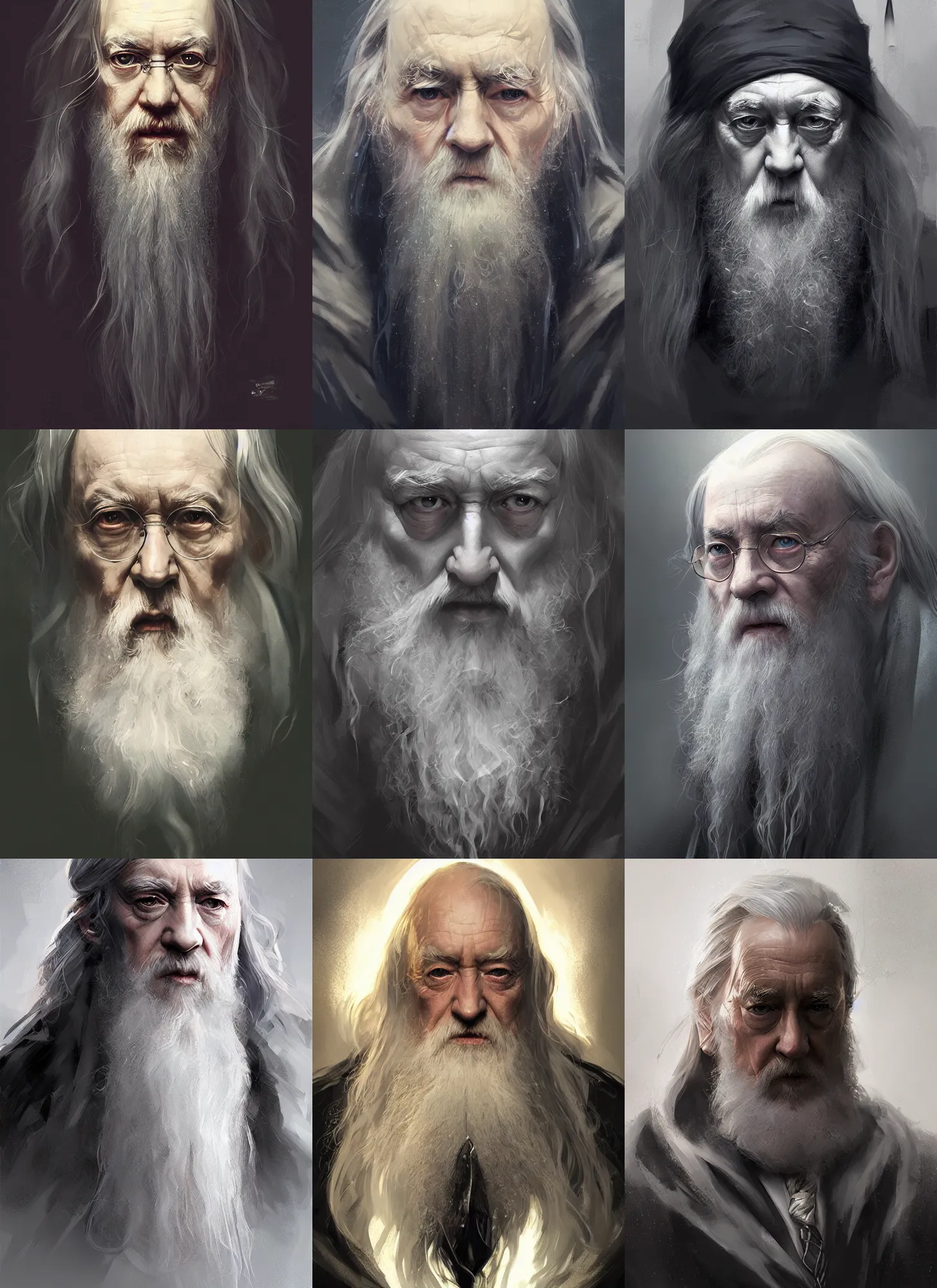 Prompt: dumbledore portrait, dark, intricate, highly detailed, smooth, artstation, digital illustration, ruan jia, mandy jurgens, rutkowski