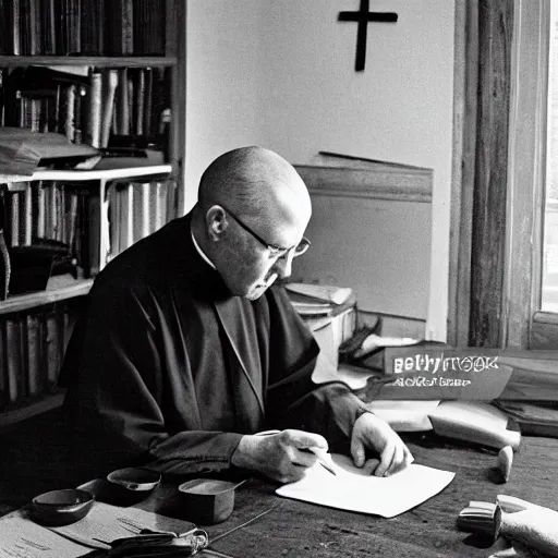 Image similar to Father McKenzie, Writing the words of a sermon that no one will hear, No one comes near, Look at him working, Darning his socks in the night when there's nobody there, What does he care?