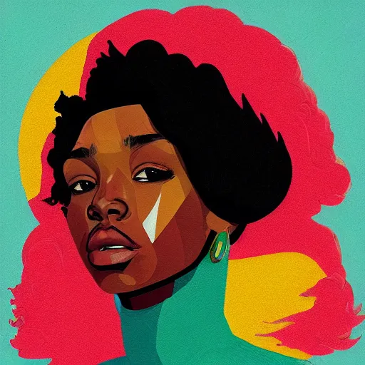 Image similar to sza profile picture by sachin teng, ganja, marijuana, organic painting, hard edges, masterpiece, smoke, asymmetrical, matte paint, energetic