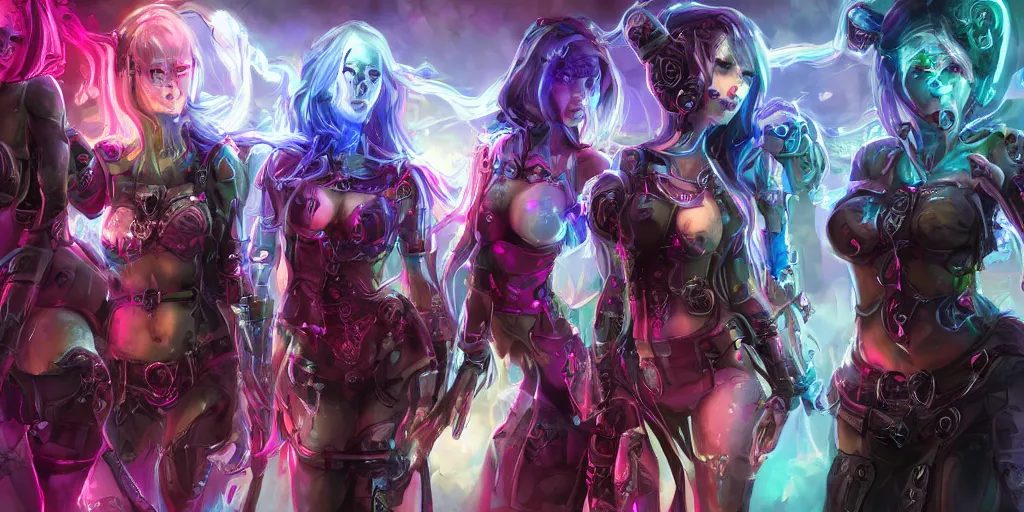 Image similar to cyber sisters of Moriae, 8k resolution