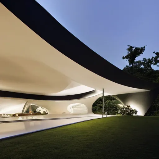 Image similar to house designed by zaha hadid