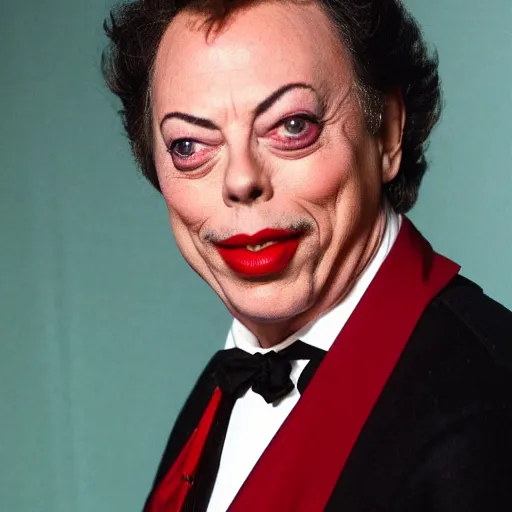 Image similar to Tim Curry slyly posing for the camera