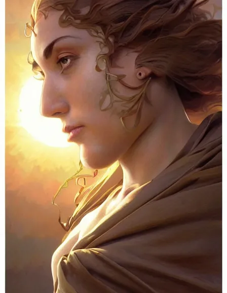 Image similar to climate change personified. sun, summer, strength, knowledge, portrait, symmetrical, highly detailed, digital painting, artstation, concept art, smooth, sharp focus, illustration, cinematic lighting, strength, art by artgerm and greg rutkowski and alphonse mucha and louis theophile hingre