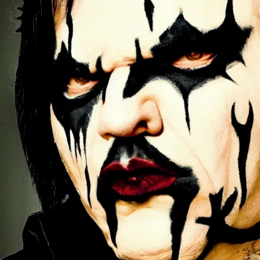 Image similar to jack black as marilyn manson, gothic