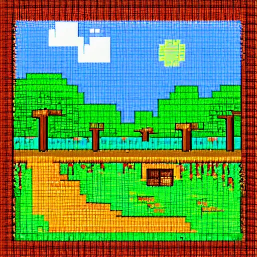 Prompt: pixel art landscape