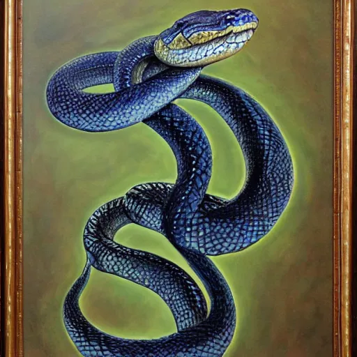 Prompt: a snake ring, fantasy art, oil on canvas, award-winning