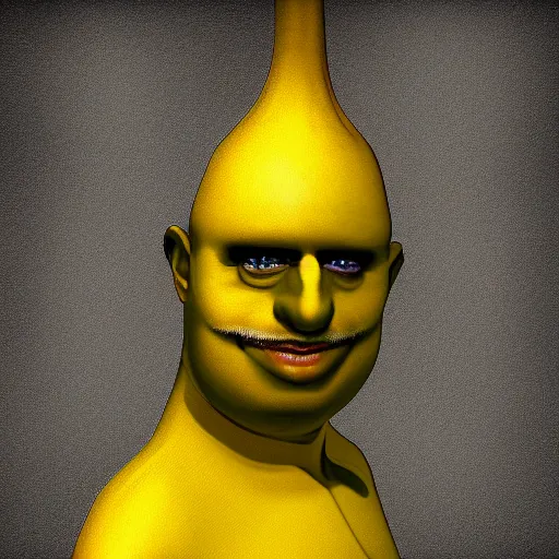 Image similar to Banana man realistic portrait digital art