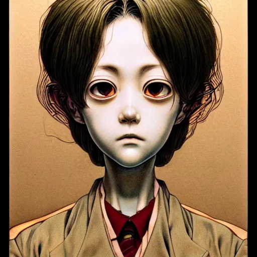 Image similar to prompt : 3 d render portrait painted in miyazaki color style drawn by katsuhiro otomo and takato yamamoto, inspired by fables, china doll face, smooth face feature, intricate oil painting, high detail, sharp high detail, manga and anime 2 0 0 0