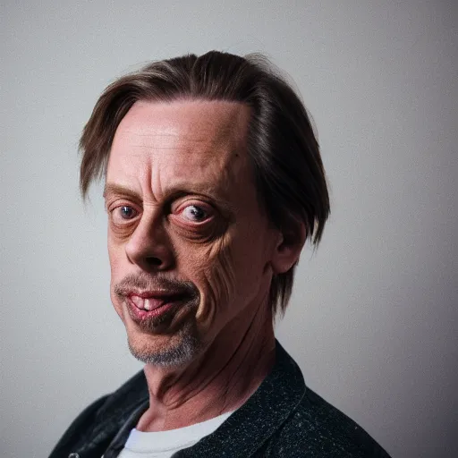 Image similar to portrait of steve buscemi with a mullet haircut, canon eos r 3, f / 1. 4, iso 2 0 0, 1 / 1 6 0 s, 8 k, raw, unedited, symmetrical balance, in - frame