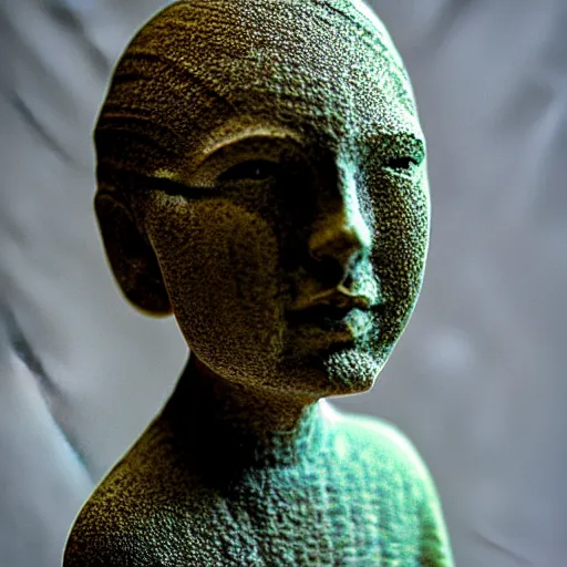 Prompt: ” sculpture by roland boren, photo kodak lens, depth of field ”