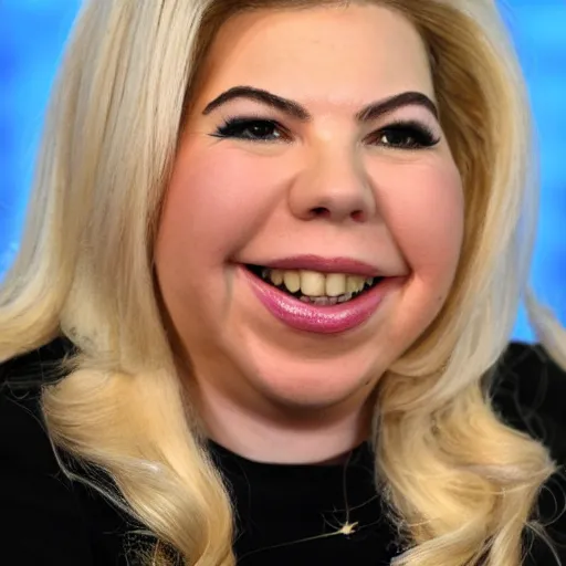 Image similar to a portrait of miss piggy smiling as sara netanyahu, neutral colors, warm, sharp