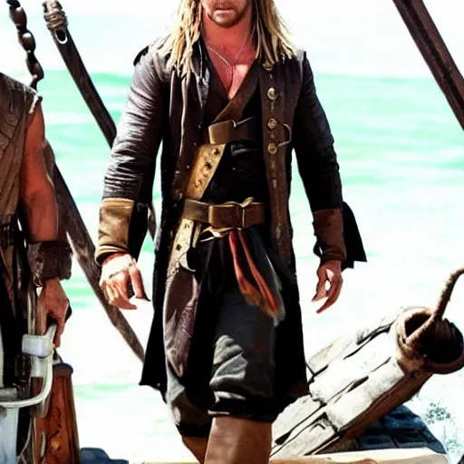 Prompt: chris hemsworth as a pirate