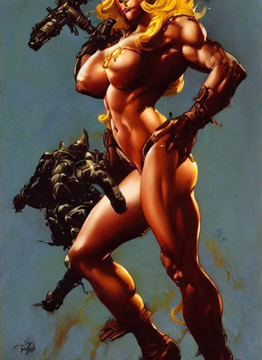 Prompt: golden saint girl, strong line, deep color, beautiful! coherent! by frank frazetta, by brom