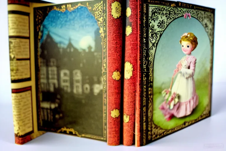 Image similar to layers depth of field. antique victorian popup book childrens story book