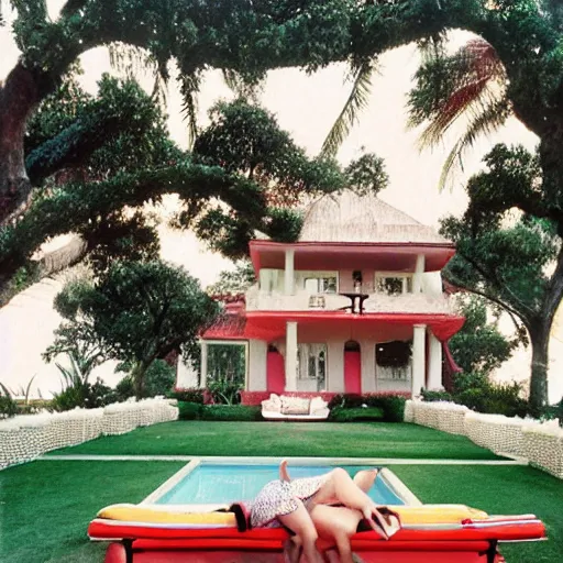 Image similar to the banana mansion photo by Slim Aarons