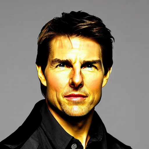 Image similar to tom cruise with an head made out of citrons