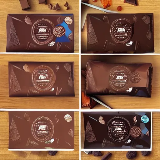 Prompt: chocolate packaging design