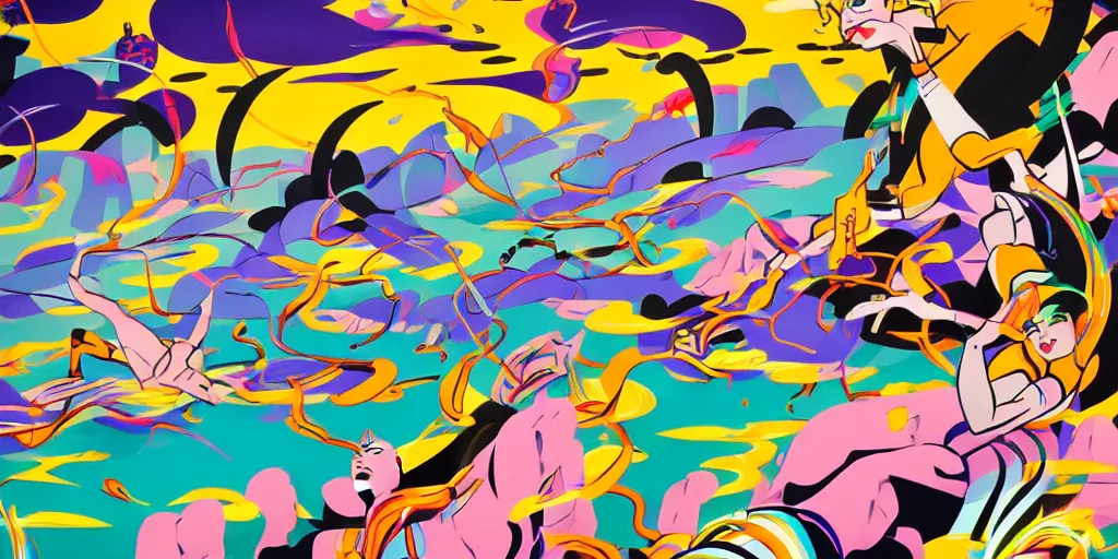 Prompt: river to the bank by tomokazu matsuyama, trending on artstation