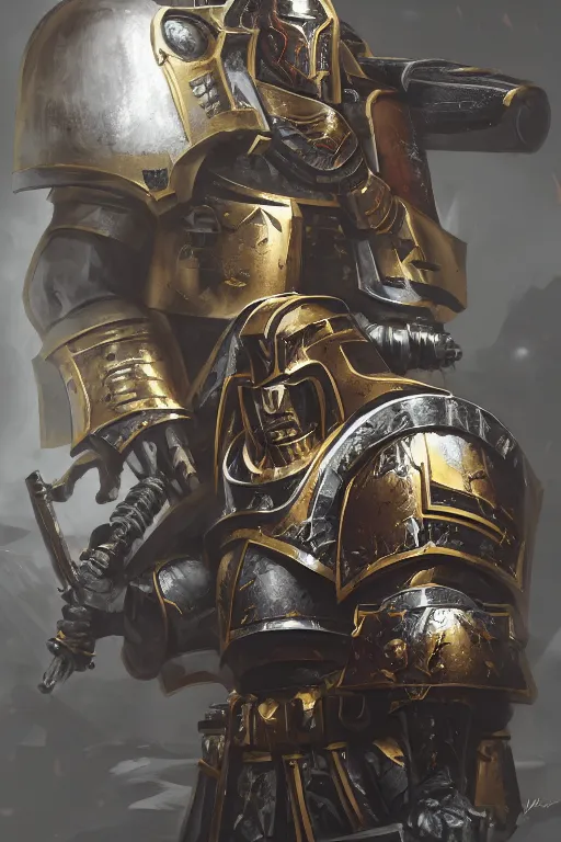 Image similar to armor portrait heros warhammer 4 0 k horus heresy fanart - the primarchs emperor by johannes helgeson animated with vfx concept artist & illustrator global illumination ray tracing hdr fanart arstation zbrush central hardmesh 8 k octane renderer comics stylized