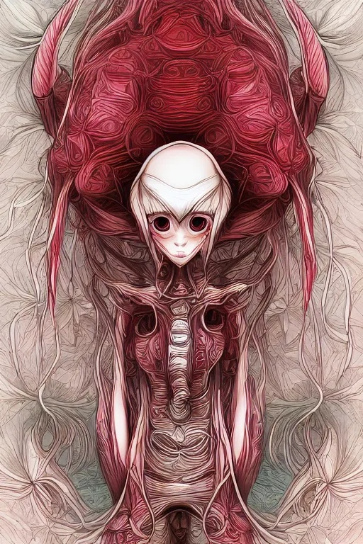 Image similar to radish humanoid, symmetrical, highly detailed, digital art, sharp focus, trending on art station, anime art style