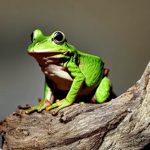 Prompt: cat - frog, nature photography