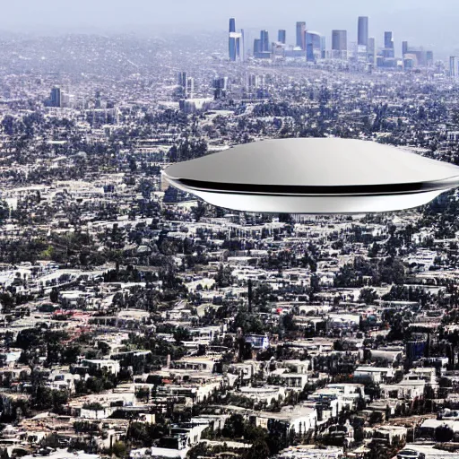 Image similar to A photo still of a ufo of Los Angeles