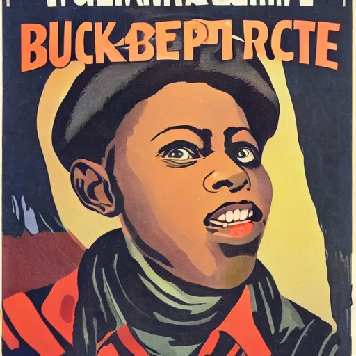 Image similar to buckwheat propaganda style