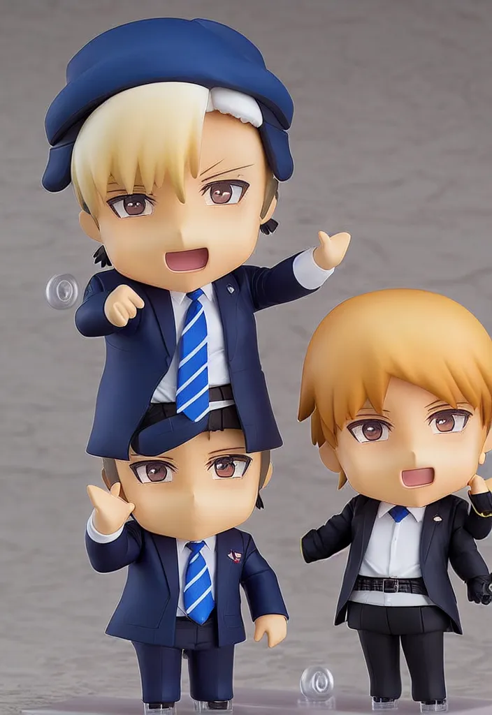 Prompt: An Anime Nendoroid of Donald Trump, Product Photo