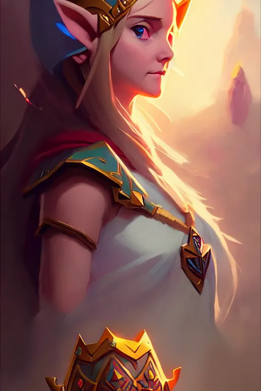 Prompt: princess zelda by greg rutkowski