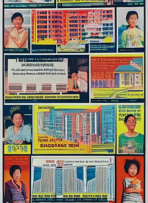 Image similar to 1 9 9 0 s singaporean public education poster for hdb flats