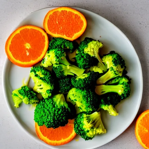 Image similar to orange broccoli on a plate