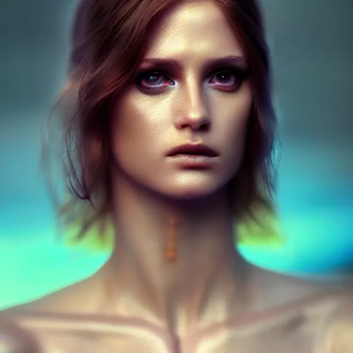 Image similar to photographic portrait of a stunningly beautiful replicant android cyberpunk female in soft dreamy light at sunset, contemporary fashion shoot, by edward robert hughes, annie leibovitz and steve mccurry, david lazar, jimmy nelsson, breathtaking, 8 k resolution, extremely detailed, beautiful, establishing shot, artistic, hyperrealistic, beautiful face, octane render