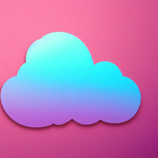 Prompt: a professional logo in the shape of a cloud, gradient, iridescent, 4 k.