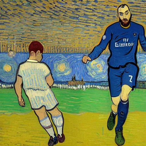 Image similar to benzema by van gogh