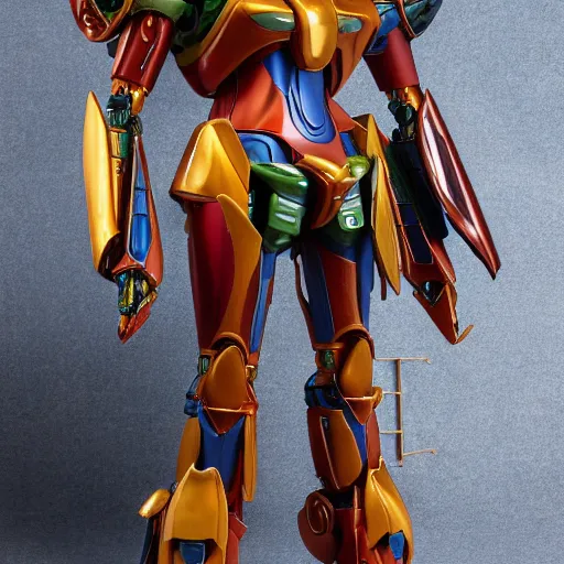 Image similar to futuristic nymphaea themed mecha waterlily upper body, sepals forming helmet, highly detailed, nymphaea, 8 k hd resolution, barbatos gundam with detailed floral inlay, bandai box art, star wars, makoto kobayashi, frank gehry, raymond swanland