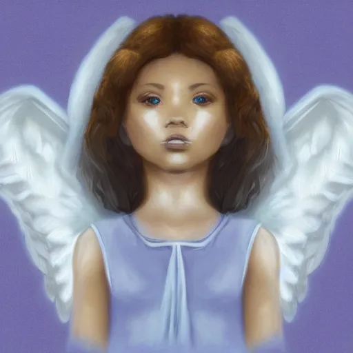 Prompt: angel, character portrait by Richie Mason