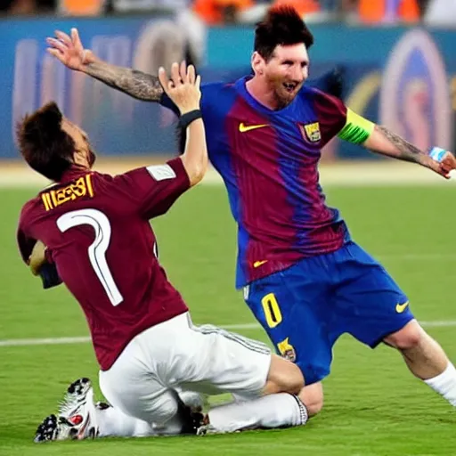 Image similar to messi winning qatar world cup