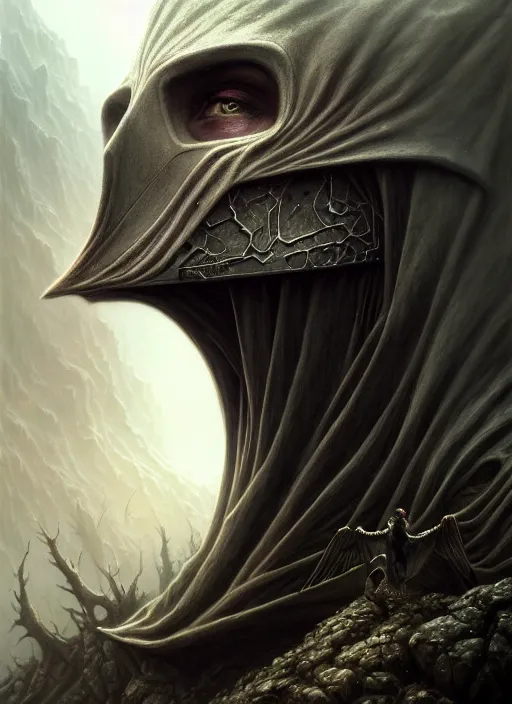 Prompt: closeup portrait shot of a nazgul in a scenic dystopian environment, intricate, elegant, highly detailed, centered, digital painting, artstation, concept art, smooth, sharp focus, illustration, artgerm, tomasz alen kopera, peter mohrbacher, donato giancola, joseph christian leyendecker, wlop, boris vallejo