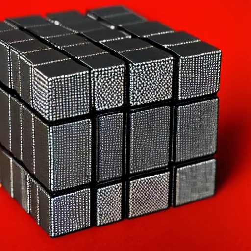 Prompt: a rubix cube made of dark matter