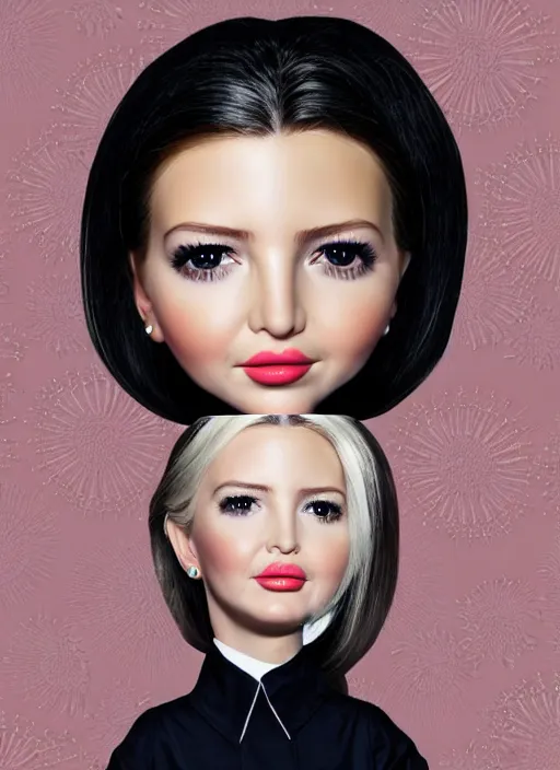 Image similar to ivanka trump as a mark ryden doll, detailed digital art, trending on Artstation