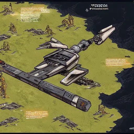 Image similar to speeder bike from starwars in pangaea map, world building